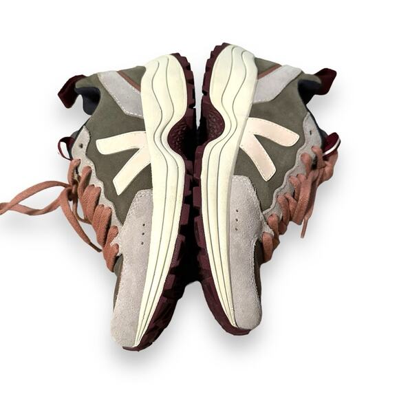 Veja‎ Venturi Suede Khaki Sable Oxford Grey Lace Up Dad Sneakers Sz 7 / 38 - Picture 3 of 10
